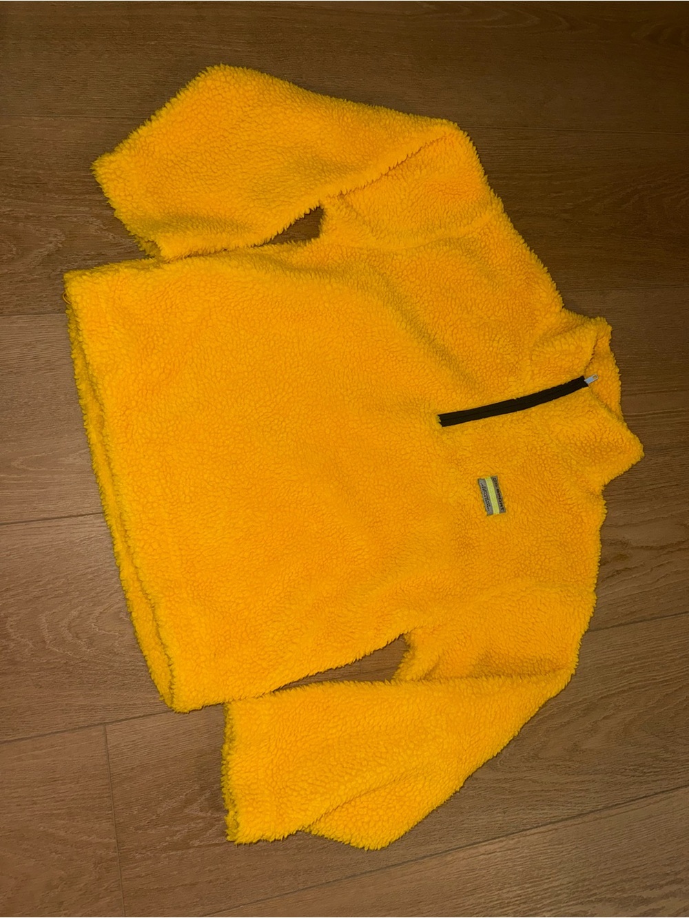 Dairy boy sport  Yellow Sherpa Quarter-Zip Pullover Jacket